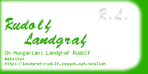 rudolf landgraf business card